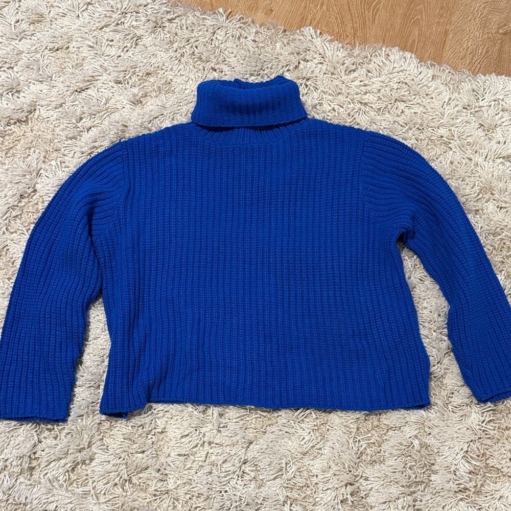 Cobalt Blue Turtleneck Sweater
